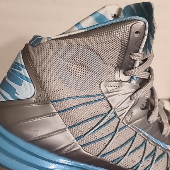 Nike Lunar Hyperdunk 2012 Men's Shoes 524934-008 Gray Blue Basketball Size 11 - Picture 10 of 12